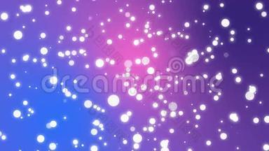 光粒子穿过紫蓝粉红色背景